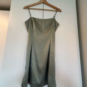 Sunday Best green Spaghetti Strap Slip Dress
